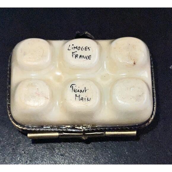 Vintage & Rare Limoges France Trinket Box - Boite a' Ouefs - Picture 6 of 6